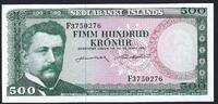 Islande / Iceland 500 Kronur Sedlabanki Islands -