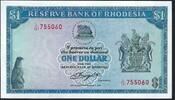 Rhodesie / Rhodesia 1 Dollar Reserve Bank of Rhodesia -