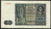 Pologne / Poland 50 Zlotych Bank Emisyjny W Polsce serie A -