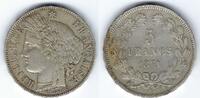France / Frankreich / Bordeaux 5 Francs Cérès type sans légende. -