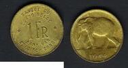 Congo Belge / Belgisch Congo 1 Franc Elephant -