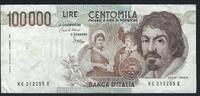 Italie / Italia / Italien 100000 Lire Caravage -