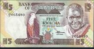 Zambie / Zambia 5 Kwacha Bank of Zambia -