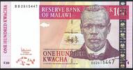 Malawi 100 Kwacha Reserve bank of Malawi -