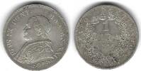 Saint Siège / Papal States / Vatican 1 Lire Pie IX / Pius IX -