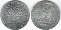 Portugal 1000 Escudos 25 ans de la démocratie -