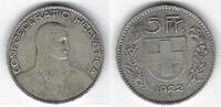 Suisse / Switzerland / Schweitz 5 Francs Helvetia -