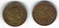 Suisse / Switzerland / Schweitz 5 Rappen Helvetia -