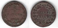 Suisse / Switzerland / Schweitz 1/2 Batzen République Hélvètique / Helvetische Republik -