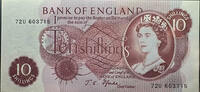   Bank of England Ten Shillings Note 1967  14,69 EUR  Excl. 34,56 EUR Verzending