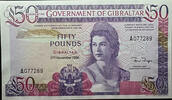   Government of Gibraltar Fifty Pounds 1986 Issue (27th November 1)  152,08 EUR  Excl. 38,88 EUR Verzending