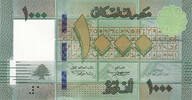   Lebanon 1000 Libre Banknote (Issued 2011&ndash;2016) | Modern Lebanese Bankn... 0,86 EUR  Excl. 34,56 EUR Verzending