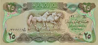   Republic of Iraq 25 Dinar banknote (1981&ndash;1982, Hijri Calendar 1401&ndash;140... 0,86 EUR  Excl. 34,56 EUR Verzending