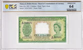  1953 Malaya & British Borneo $5 Banknote PCGS 64 CHOICE UNC  871,02 EUR  Excl. 43,21 EUR Verzending