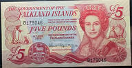   Falkland Islands Government 2005 Issue 5 Pound Note  20,74 EUR  Excl. 34,56 EUR Verzending