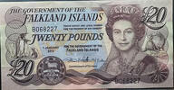   Falkland Islands Government 20 pound note (2011)  46,66 EUR  Excl. 34,56 EUR Verzending