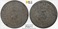 Schleswig-Holstein  5 Pfennig No Date PCGS Genuine  - AU Details (97 - Environmental Damage)