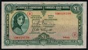 Irland / Ireland £1 War Code "B" Lady Lavery with War Code "B" in red -