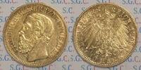 Kaiserreich, Baden 10 RM Gold Grand Duke Friedrich -