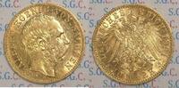 Kaiserreich, Sachsen 10 RM Gold King Albert -
