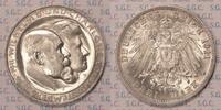 Kaiserreich, Württemberg 3 RM King Wilhelm II (Silver Wedding) -