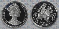 Gibraltar 10 Pounds (14 ECU) Queen Elizabeth II -