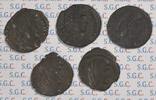Antike Römische Reich Lot of 5 x 1/2 Follis in above average condition, without verdigris! -