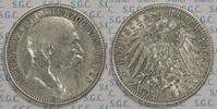 Kaiserreich Baden 2 Mark Grand Duke Friedrich -