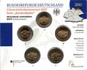 BUNDESREPUBLIK 5 x €2 Mecklenburg-Vorpommern Schloss Schwerin -
