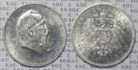Kaiserreich Bayern 5 Mark Prince Regent Luitpold (90th Birthday) -