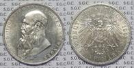 Kaiserreich Sachsen-Meiningen 5 Mark Prince George II - Long Beard -