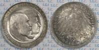 Kaiserreich Württemberg 3 Mark William + Charlotte Silver Wedding -