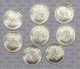 Südafrika 3 Pence / "Tickey" Queen Elizabeth II - Lot of 8 -