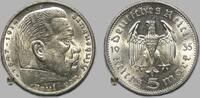 Drittes Reich 5 RM Hindenburg without Swast. -