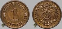 Kaiserreich 1 Pfg Currency issue - Large Eagle -