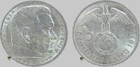 Drittes Reich 5 RM Hindenburg with Swast. -