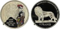 Kongo (Kinshasa) 5 Francs 500 Years Swiss Guard, with coloured pad printing -