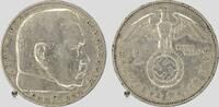 Drittes Reich 2 RM Hindenburg with Swast. -