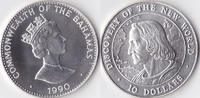 Bahamas, 10 Dollars, 1990, 500. Jahrestag der Entdeckung Amerikas, stemp... 120,00 EUR110,00 EUR  Excl. 7,00 EUR Verzending