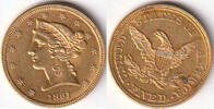 USA, 5 Dollars, Liberty Head,1839-1908, -