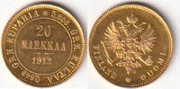 Finnland, 20 Markkaa, 1912, Zar Nikolaus II.,1894-1917, fast stempelglanz, 825,00 EUR  plus 10,00 EUR verzending