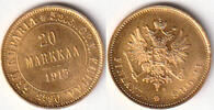 Finnland, 20 Markkaa, 1913, Zar Nikolaus II.,1894-1917, fast stempelglanz, 825,00 EUR  plus 10,00 EUR verzending