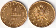 Finnland, 20 Markkaa, 1913, Zar Nikolaus II.,1894-1917, fast stempelglanz, 825,00 EUR  plus 10,00 EUR verzending