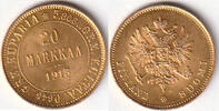 Finnland, 20 Markkaa, 1913, Zar Nikolaus II.,1894-1917, fast stempelglanz, 825,00 EUR  plus 10,00 EUR verzending