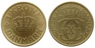 Dänemark 1 Krone AlBr Christian X -