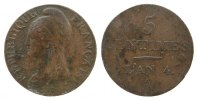 Frankreich 5 Centimes Ku Dupré, Petit Module, Mzz: A -