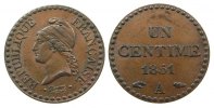 Frankreich 1 Centime Br Mzz: A, Gad.84 -