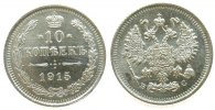 Rußland 10 Kopeken Ag Nikolaus II -