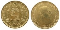 Spanien 1 Peseta 1966 - 70 AlNBr Franco, 1966/70 unc