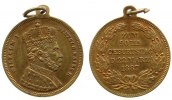 Wilhelm I. (1861-1888) tragbare Medaille Messing Wilhelm I (1861-1888), auf seinen 90. Geburtstag, ca. 27,2 MM, kleine Flecken -